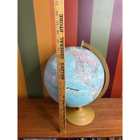 Globemaster 12” world globe vintage large earth desktop decor - Picture 3 of 6